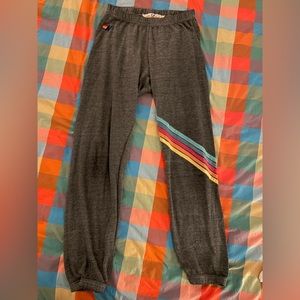Aviator Nation Sweatpants, women’s M chevron 5 stripe